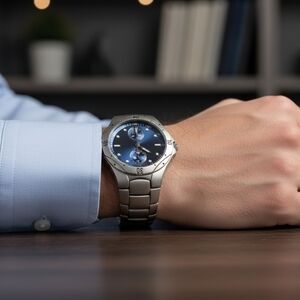 Pulsar Silver and Blue Men's Watch